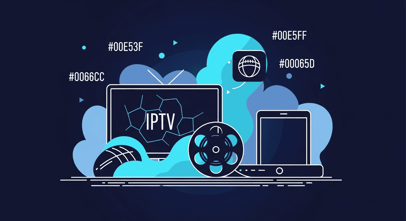 IPTV EPG (Electronic Programme Guide) showing channel listings on a Smart TV - troubleshooting view.
